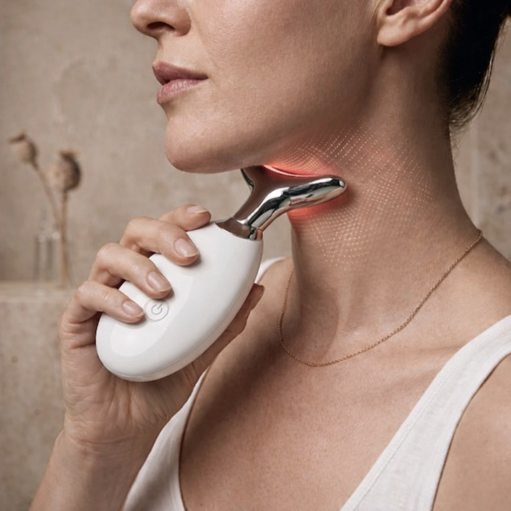 Dispositivo Ringiovanente per Collo e Viso con Massaggio Rassodante | Design Ergonomico per Risultati Visibili 3