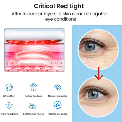 Eye Massager Device | Red Light and Microcurrent Therapy | Quick Treatment for a Refreshed Look