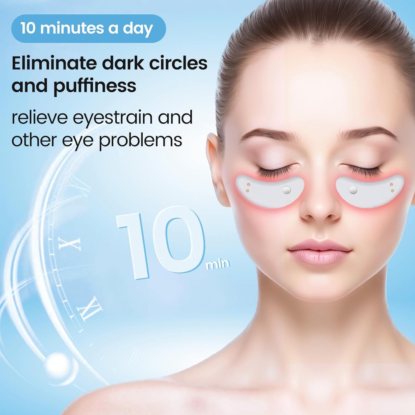 Eye Massager Device | Red Light and Microcurrent Therapy | Quick Treatment for a Refreshed Look