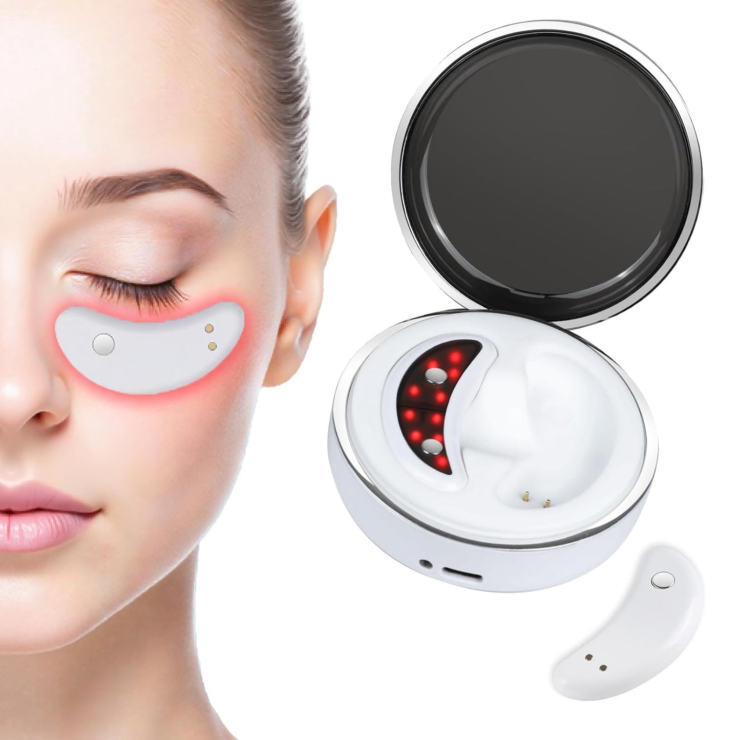 Eye Massager Device | Red Light and Microcurrent Therapy | Quick Treatment for a Refreshed Look