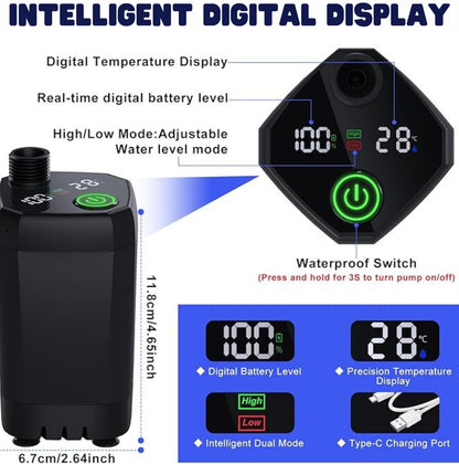 Electric Portable Camping Shower with 6000 mAh Battery | Easy to Use for Outdoor Adventures