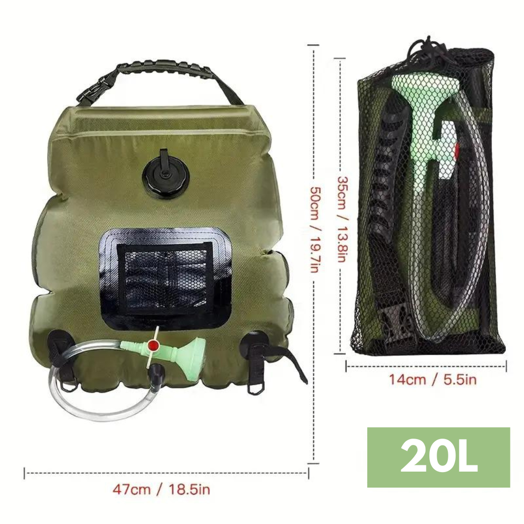 Portable Camping Shower with 20-Liter Capacity and Heating Design for Warm Showers in Nature