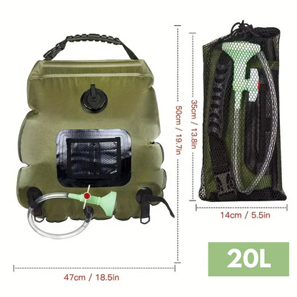 Portable Camping Shower with 20-Liter Capacity and Heating Design for Warm Showers in Nature