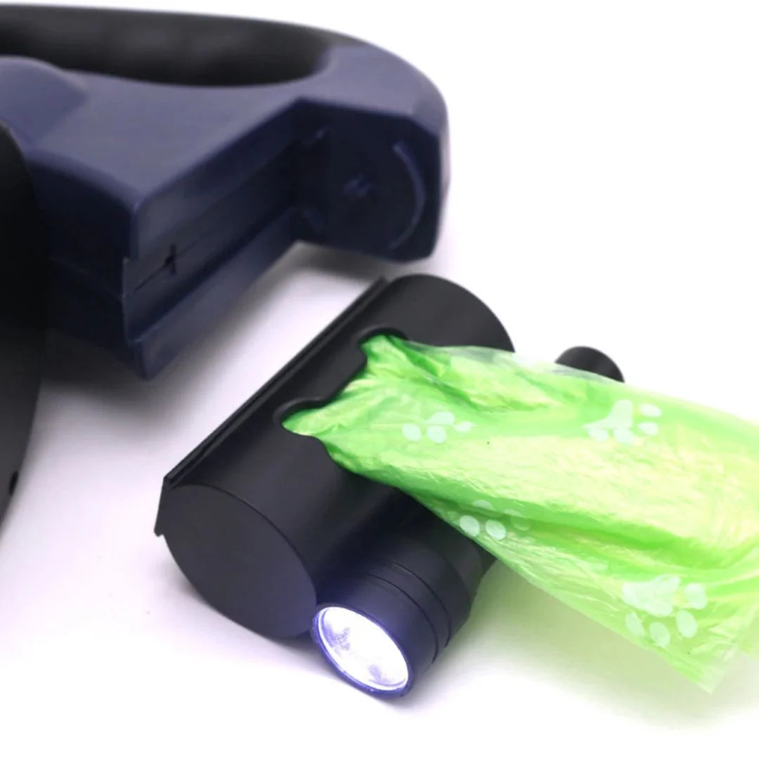 Multifunctional Double Dog Leash with Built-in Flashlight - Independent Control for Safe Walks