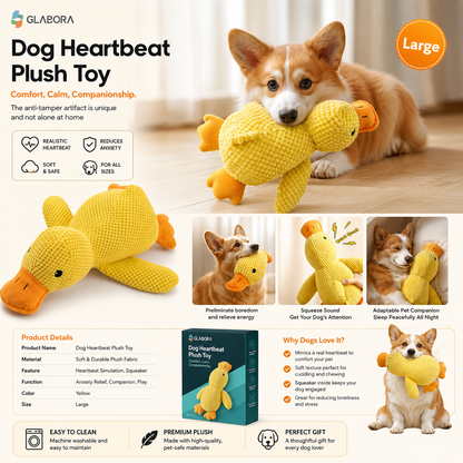 GLABORA DOG ANTI-ANXIETY KIT 4-IN-1 | Noise-Cancelling Headphones, Kennel Darkening Cover, Behavioral Clicker Set, and Heartbeat Plush Toy