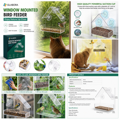 GLABORA KIT TERRITORIO VERTICALE E FINESTRA PER GATTI 4-IN-1 | MENSOLE DA PARETE, CORDA DA ARRAMPICATA, AMACA DA FINESTRA E MANGIATOIA PER UCCELLI