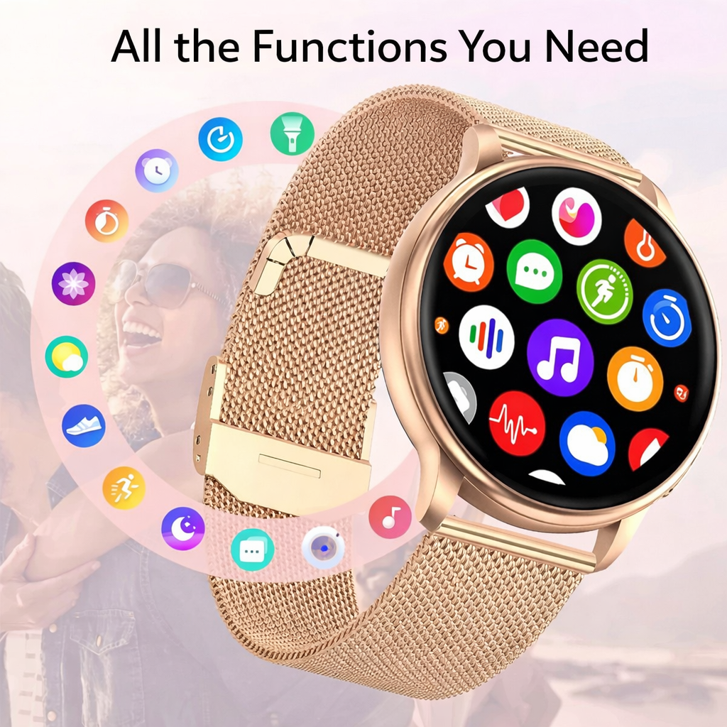 Elegante Smartwatch Uomo | Orologio Smart con Monitoraggio Salute e Notifiche | Design Chic per Ogni Occasione 4
