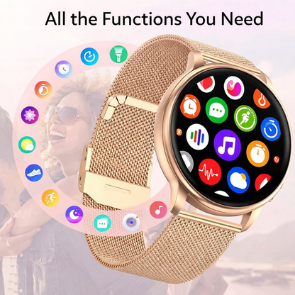 Elegante Smartwatch Uomo | Orologio Smart con Monitoraggio Salute e Notifiche | Design Chic per Ogni Occasione 4