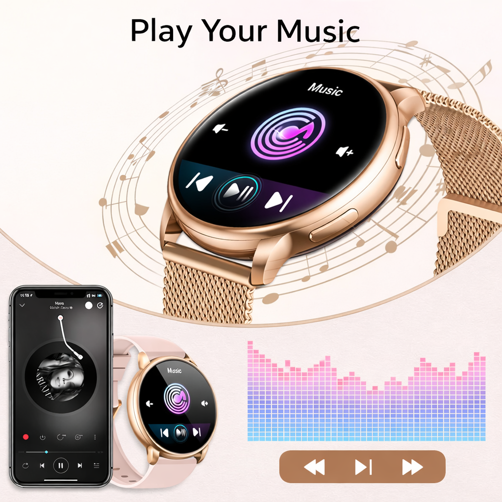 Elegante Smartwatch Uomo | Orologio Smart con Monitoraggio Salute e Notifiche | Design Chic per Ogni Occasione 5