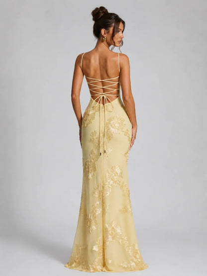 Ella | Elegante Maxi Dress Floreale con Corsetto Scolpito 1