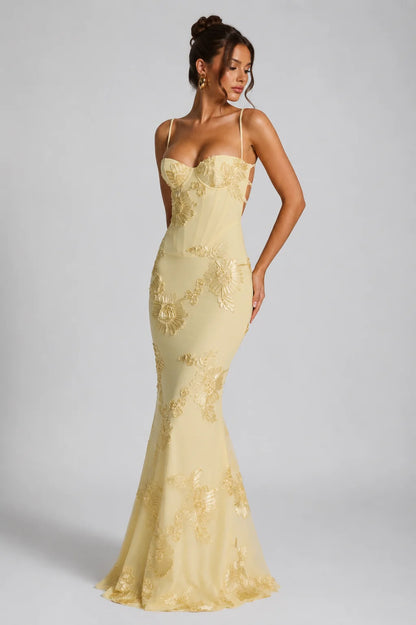Ella | Elegante Maxi Dress Floreale con Corsetto Scolpito 2