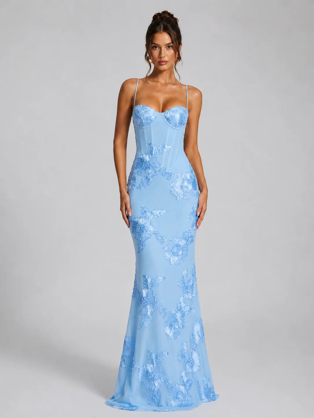 Ella | Elegante Maxi Dress Floreale con Corsetto Scolpito 4