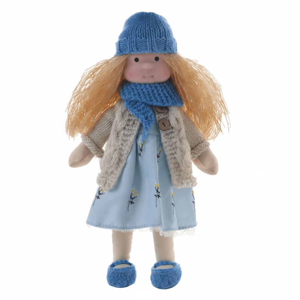 Elora | Bambola Waldorf in Cotone Fatta a Mano con Design Minimalista | Gioco Creativo per Sviluppo Emotivo 14