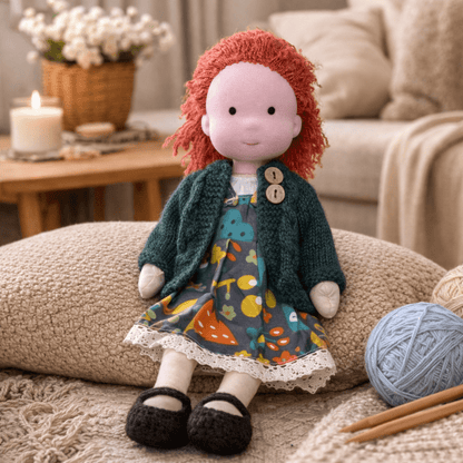 Elora | Bambola Waldorf in Cotone Fatta a Mano con Design Minimalista | Gioco Creativo per Sviluppo Emotivo 21