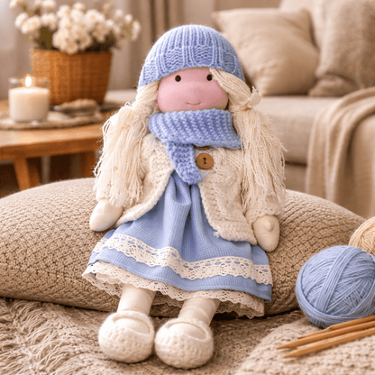 Elora | Bambola Waldorf in Cotone Fatta a Mano con Design Minimalista | Gioco Creativo per Sviluppo Emotivo 27