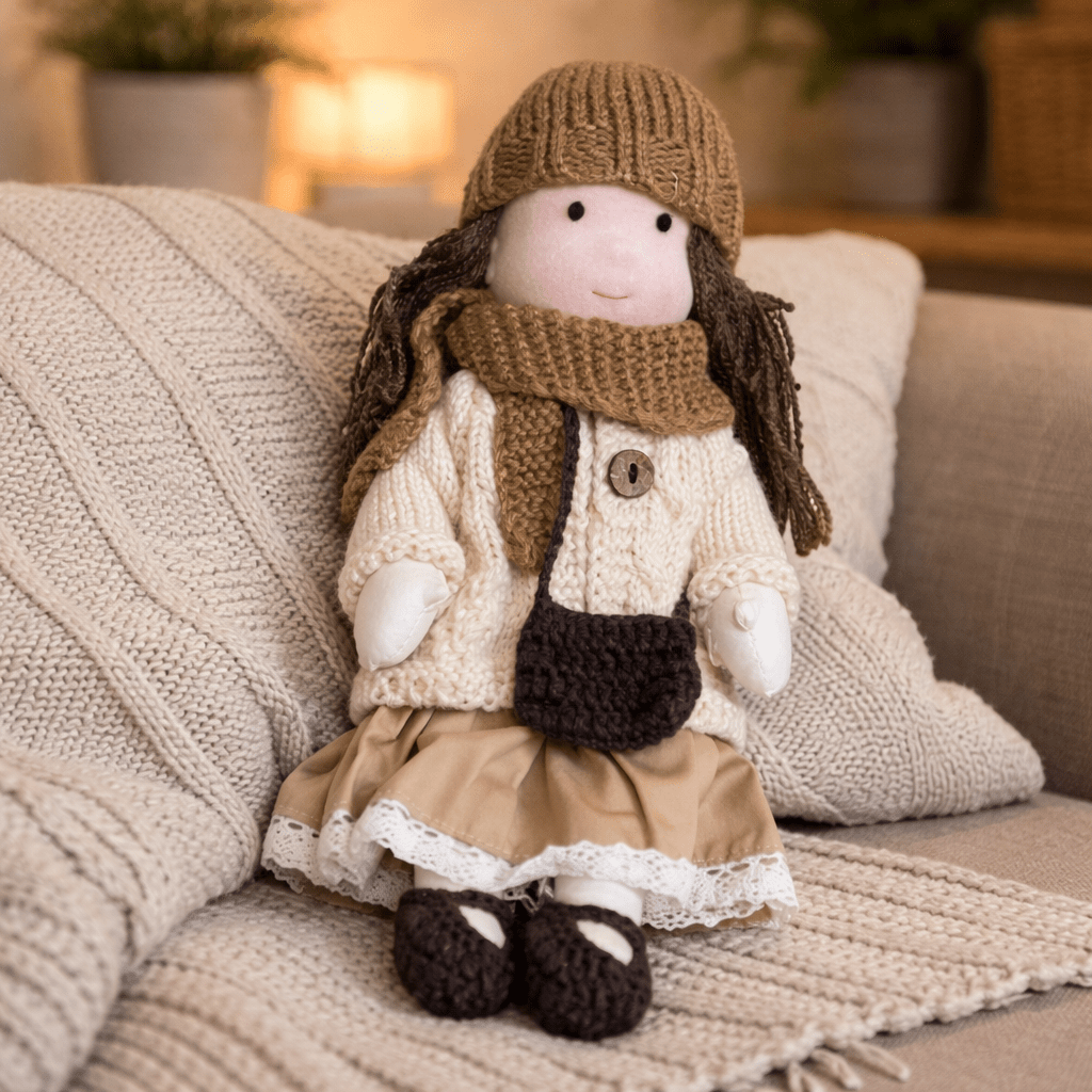 Elora | Bambola Waldorf in Cotone Fatta a Mano con Design Minimalista | Gioco Creativo per Sviluppo Emotivo 31