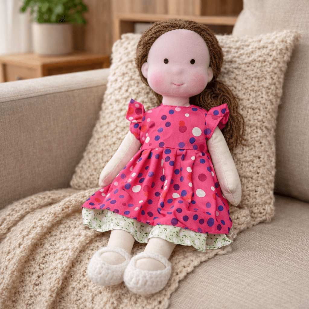 Elora | Bambola Waldorf in Cotone Fatta a Mano con Design Minimalista | Gioco Creativo per Sviluppo Emotivo 38
