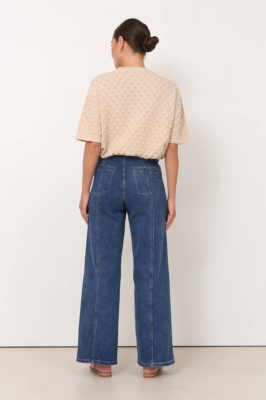 Emily | Comfy Wide Leg Jeans in Stretch Denim 3