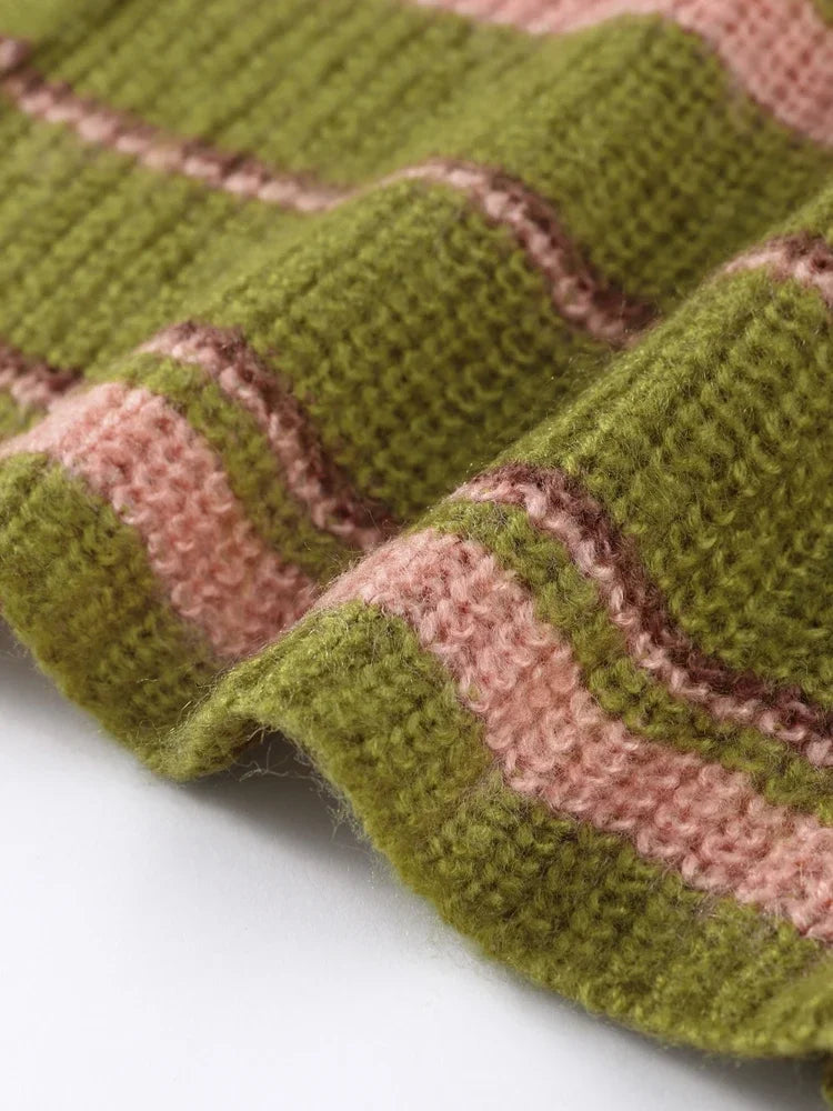 Emma | Ampio Cardigan a Righe Autunnale 5