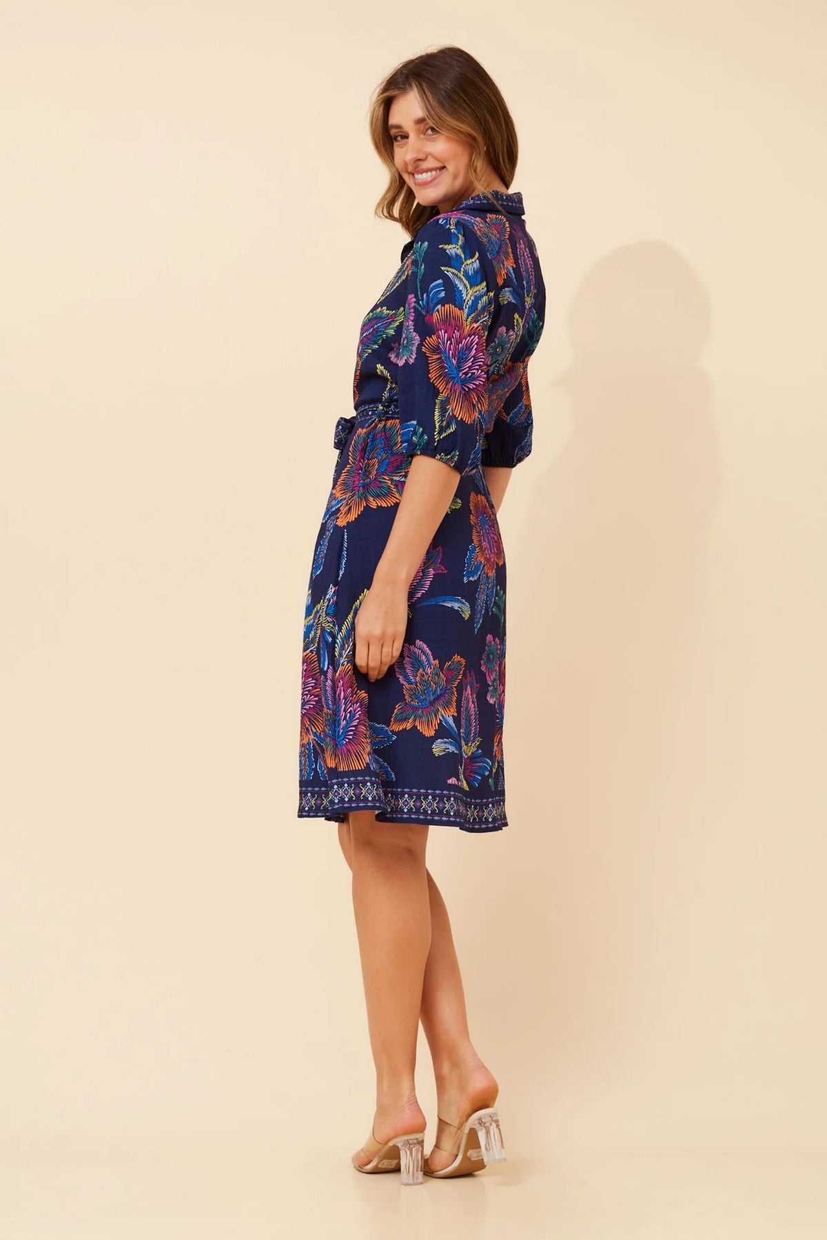 Emma | Elegante Abito Floreale Donna con Maniche 3/4 2