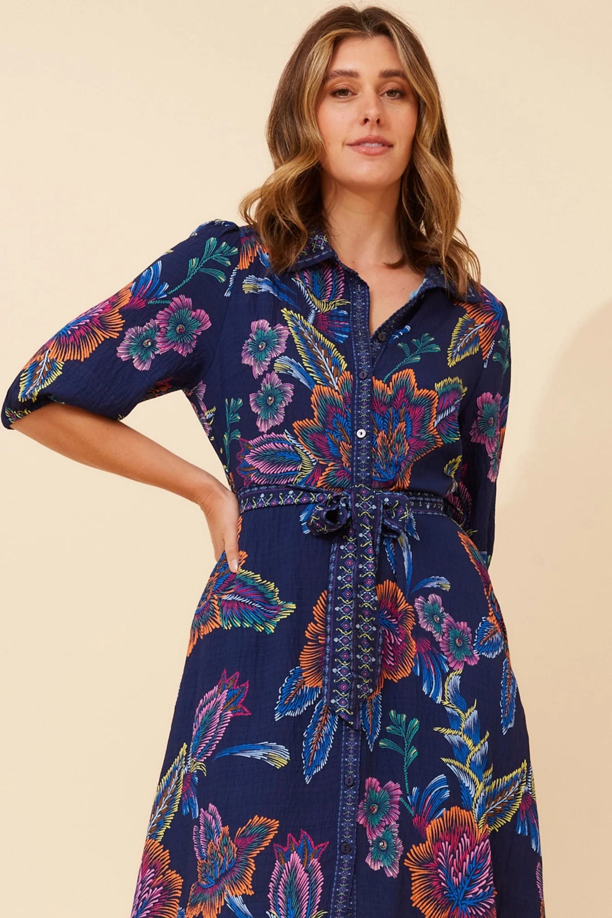 Emma | Elegante Abito Floreale Donna con Maniche 3/4 4