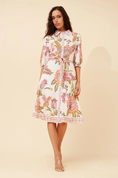 Emma | Elegante Abito Floreale Donna con Maniche 3/4 8