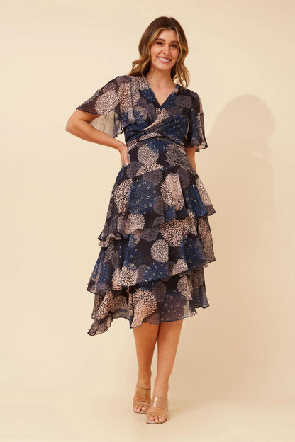 Emma | Elegante Abito Midi Floreale Per Eventi Estivi 0