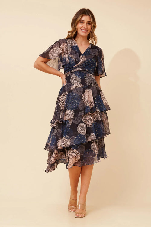 Emma | Elegante Abito Midi Floreale Per Eventi Estivi 0