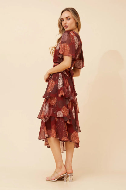Emma | Elegante Abito Midi Floreale Per Eventi Estivi 2