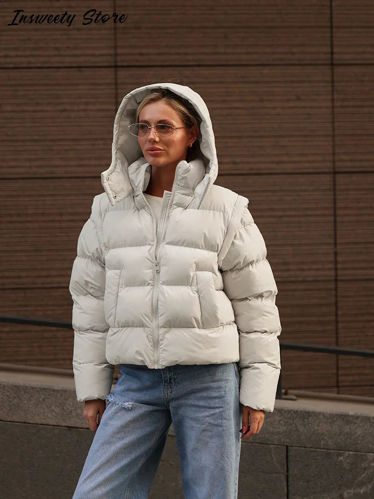 Emma | Elegante Cappotto Invernale 2 in 1 con Cappuccio 3