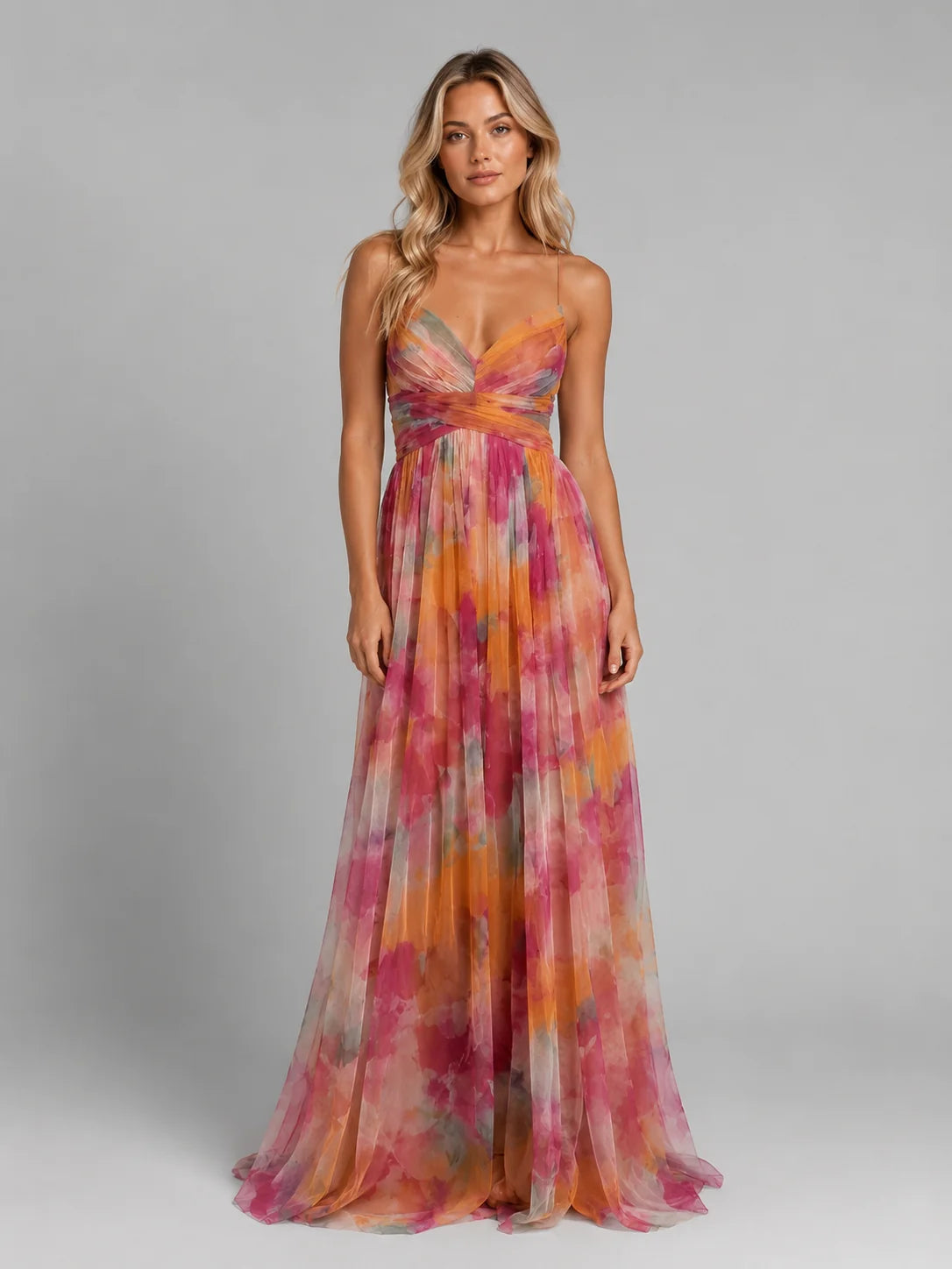 Emma | Elegante Maxi Dress Floreale Estivo 0