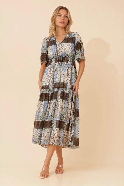 Emma | Elegante Maxi Dress a Stampa Patchwork 3