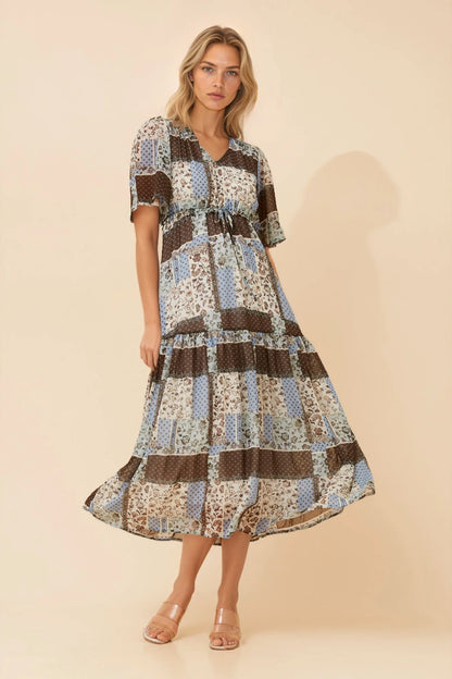 Emma | Elegante Maxi Dress a Stampa Patchwork 4