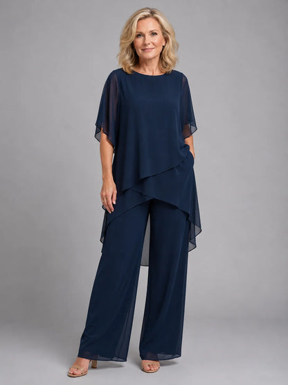 Emma | Elegante Set Due Pezzi in Chiffon Leggero 0