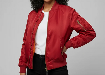Emma | Moderno Giacca Bomber in Nylon Autunnale 1