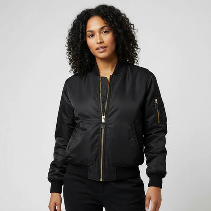 Emma | Moderno Giacca Bomber in Nylon Autunnale 3