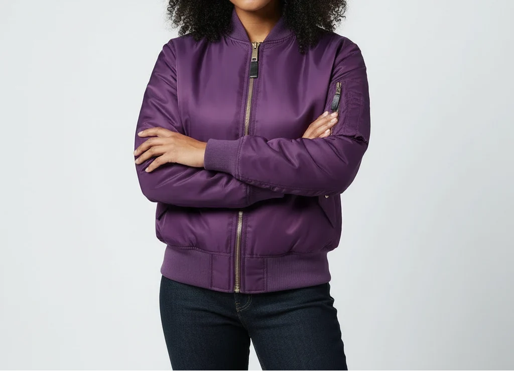 Emma | Moderno Giacca Bomber in Nylon Autunnale 5