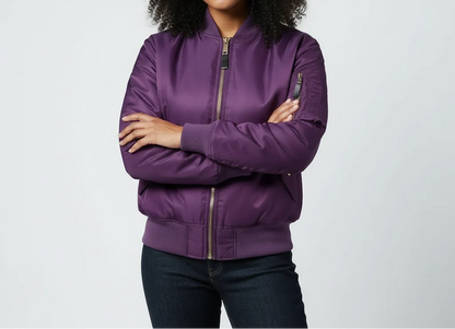 Emma | Moderno Giacca Bomber in Nylon Autunnale 5