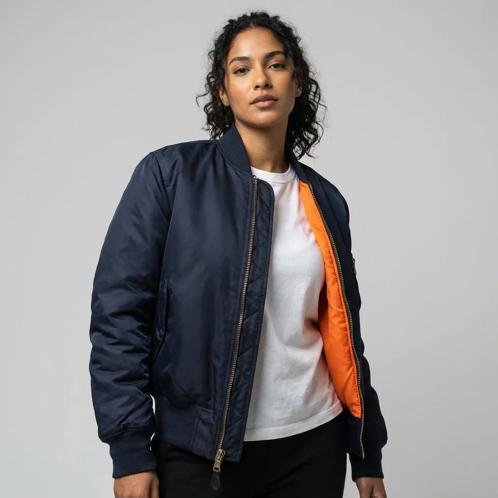 Emma | Moderno Giacca Bomber in Nylon Autunnale 6