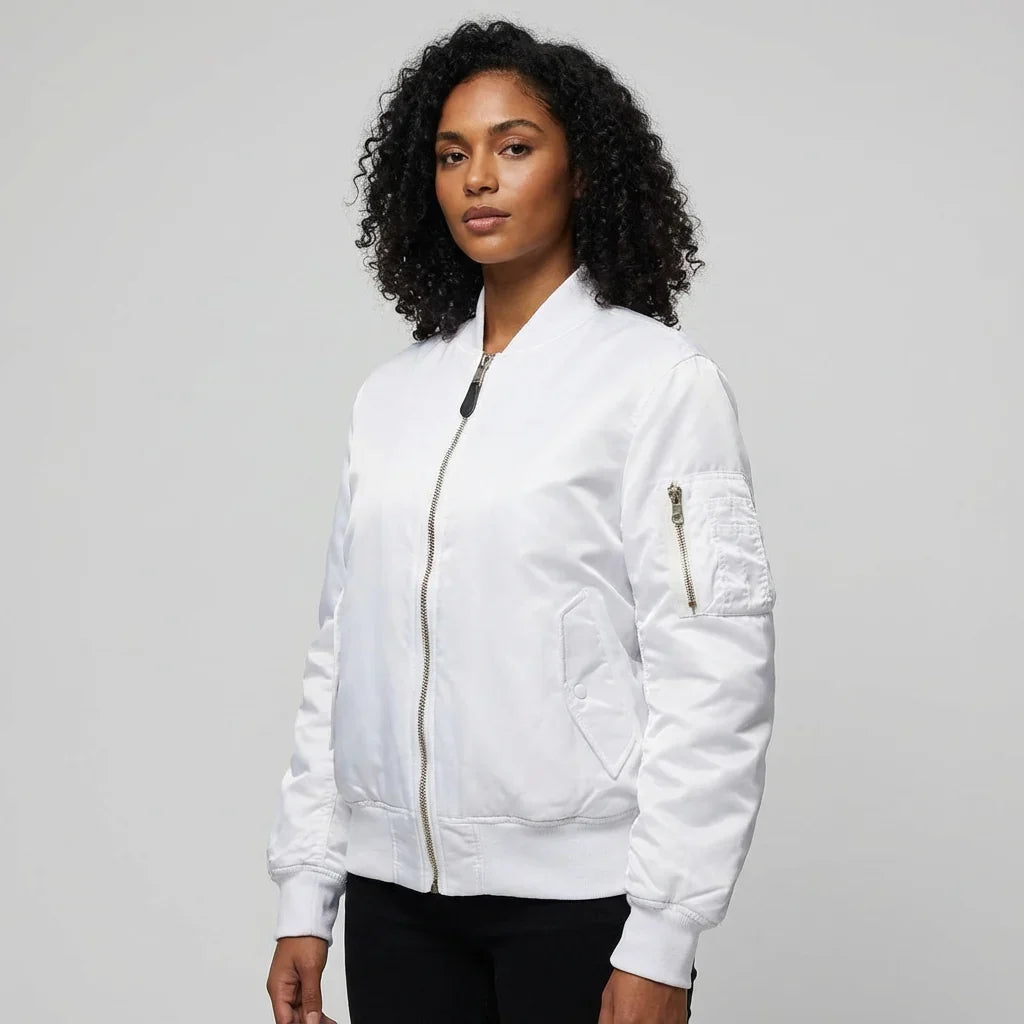 Emma | Moderno Giacca Bomber in Nylon Autunnale 7