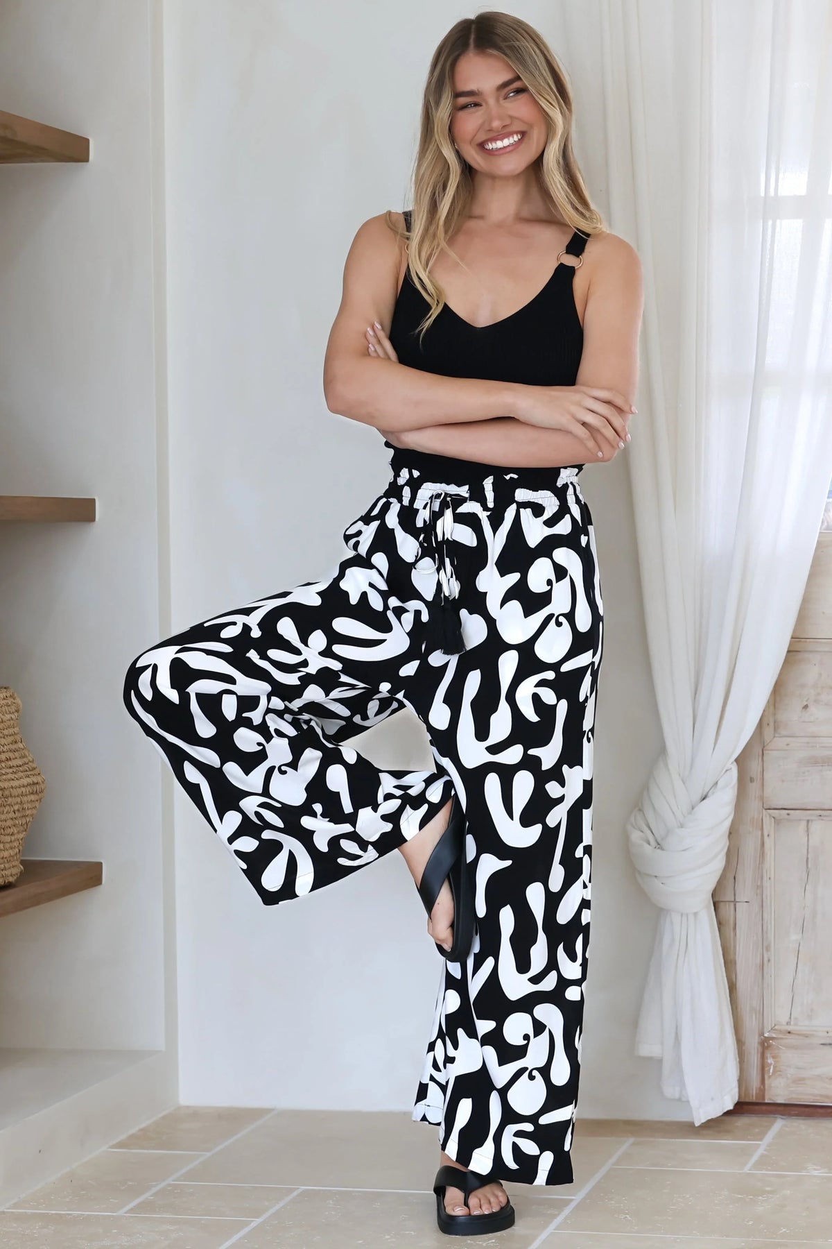 Ethan | Casual Pantaloni A Vita Alta Con Tasche Eleganti 1