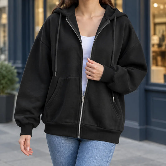 Ethan | Comoda Felpa Con Zip Verde Oliva Casual 0