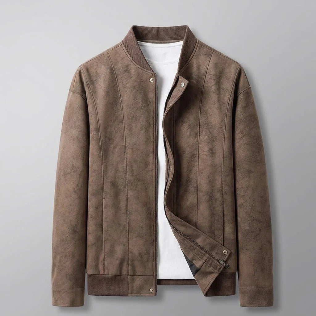 Ethan | Elegante Bomber In Pelle Scamosciata Vegana Uomo 0