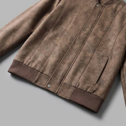 Ethan | Elegante Bomber In Pelle Scamosciata Vegana Uomo 2