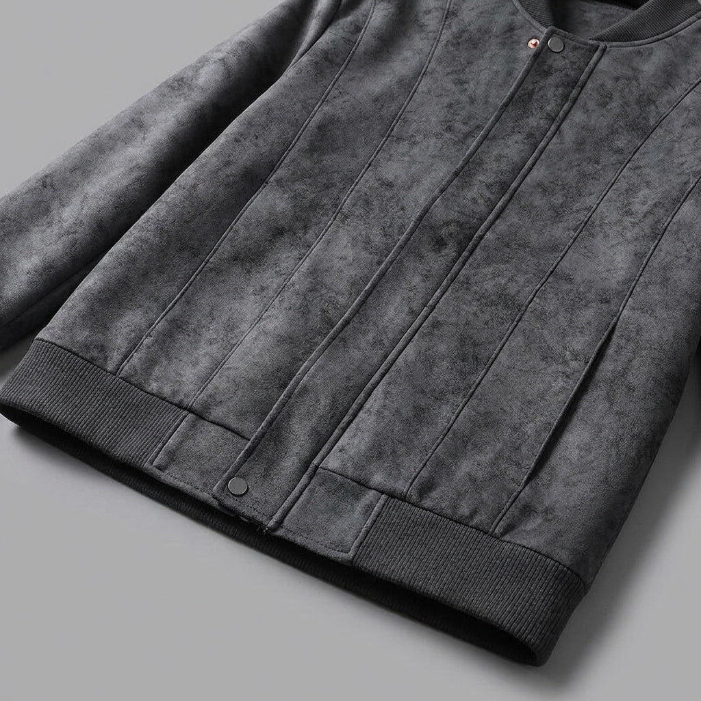 Ethan | Elegante Bomber In Pelle Scamosciata Vegana Uomo 7