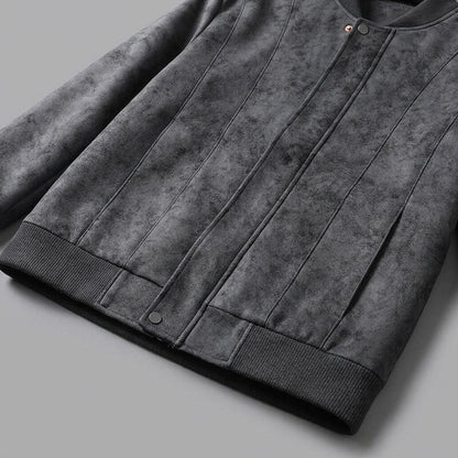Ethan | Elegante Bomber In Pelle Scamosciata Vegana Uomo 7