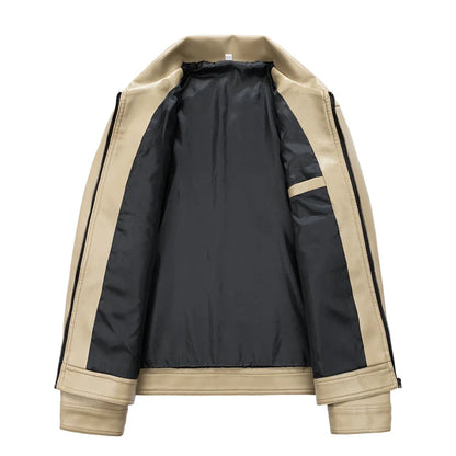 Ethan | Elegante Bomber Pelle Uomo Con Zip e Polsini a Pressione 1