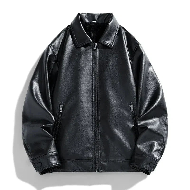Ethan | Elegante Bomber Pelle Uomo Con Zip e Polsini a Pressione 3