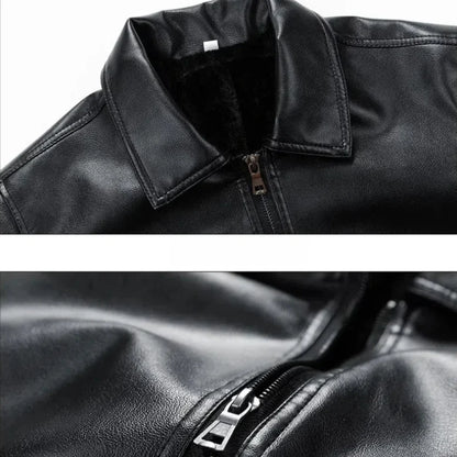 Ethan | Elegante Bomber Pelle Uomo Con Zip e Polsini a Pressione 4