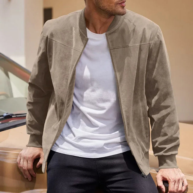 Ethan | Elegante Bomber Pelle Uomo Slim Fit Invernale 0
